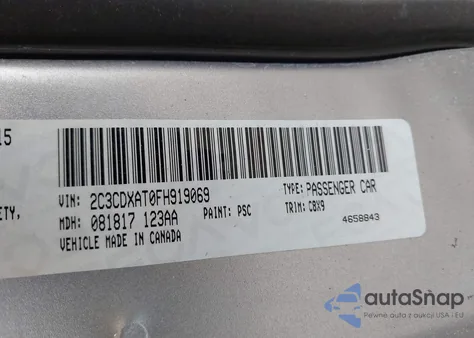 2015 Dodge Charger Police from USA, damaged, VIN 2C3CDXAT0FH919069